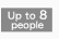 Up to 8 people